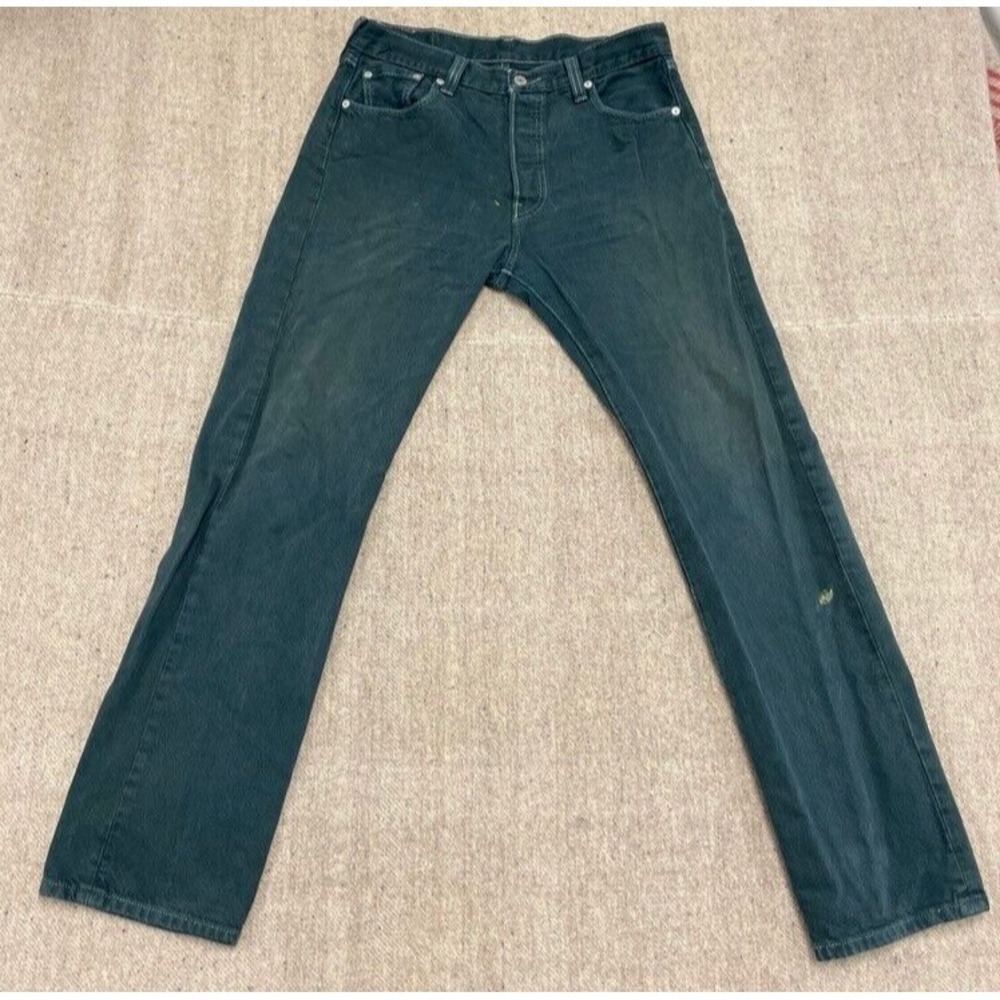 Vintage 501 Button Fly Jeans Men 30x32 Green Y2K Levis